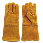 Welding Hand Gloves & Lining , Color Yellow